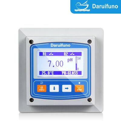 Bộ điều khiển pH/ORP Hiệu chuẩn Nhanh 3 điểm với Bù nhiệt NTC10K PT1000 và Máy phân tích pH/ORP Trực tuyến Màn hình LCD Đồ họa 3,2 inch