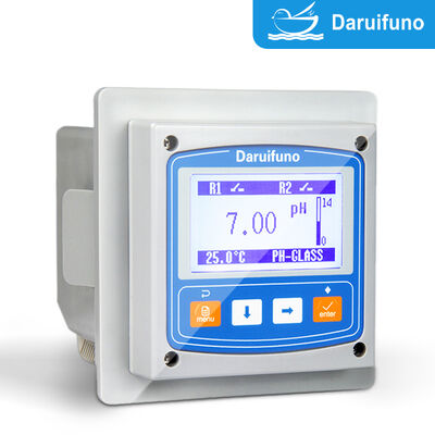 Bộ điều khiển pH/ORP Hiệu chuẩn Nhanh 3 điểm với Bù nhiệt NTC10K PT1000 và Máy phân tích pH/ORP Trực tuyến Màn hình LCD Đồ họa 3,2 inch